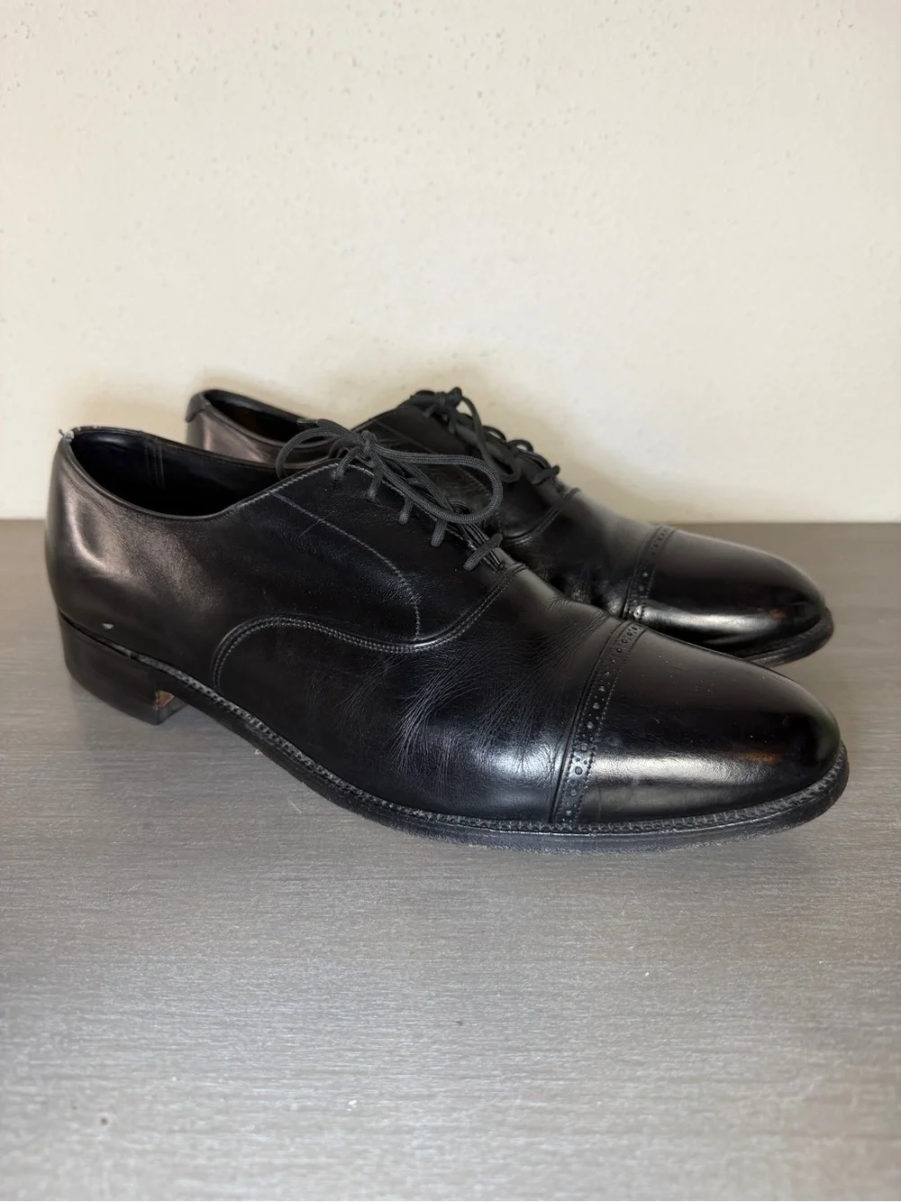 Vintage Church’s Bloomingdale’s Cap Toe Oxford Leather Dress Shoes Men’s 10.5 E